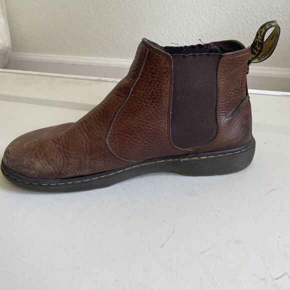 Dr Martens Lyme Chelsea Boots US Men’s 12 Brown Leather Airwair Distressed *READ - Picture 4 of 15
